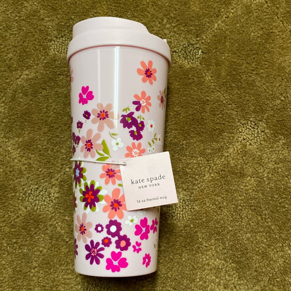 Kate Spade pacific petals  16 ox travel mug never used